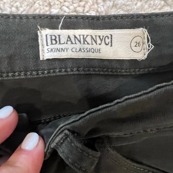 BLANK NYC denim, “skinny moto classique”, army green pant - Picture 3 of 4